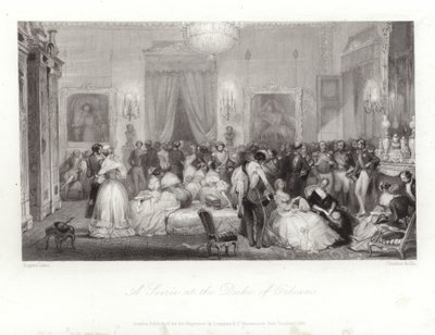 A Soiree at the Duke of Orleans autorstwa Eugene Louis Lami