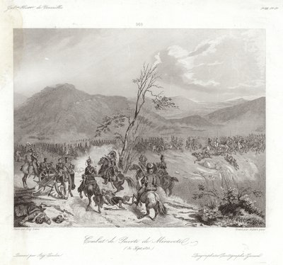 Walka z Puerto de Miravete autorstwa Eugene Louis Lami