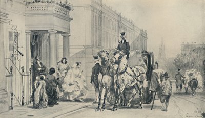 Na placu Eaton, 1850, 1920 autorstwa Eugene Louis Lami