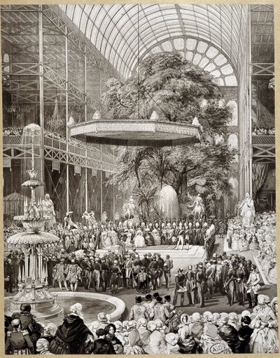Otwarcie Wystawy Światowej 1851 w Londynie przez Lami. autorstwa Eugene Louis Lami