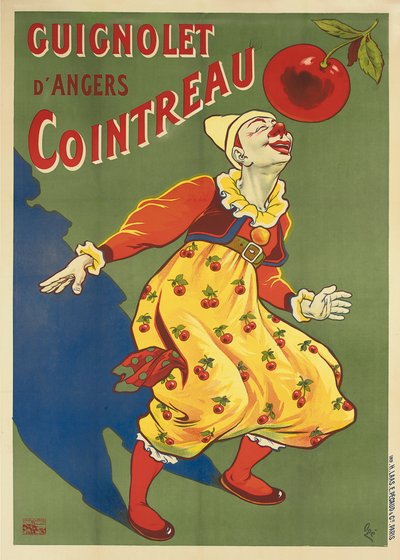 Plakat reklamowy Cointreau Guignoleta, ok. 1900 (litografia kolorowa) autorstwa Eugene Oge