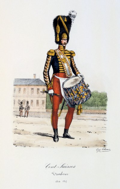 Centy szwajcarskie, perkusista, 1814-17 autorstwa Eugene Titeux