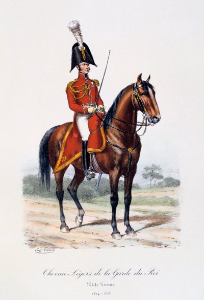 Lekkie konie gwardii królewskiej, mały mundur, 1814-15 autorstwa Eugene Titeux