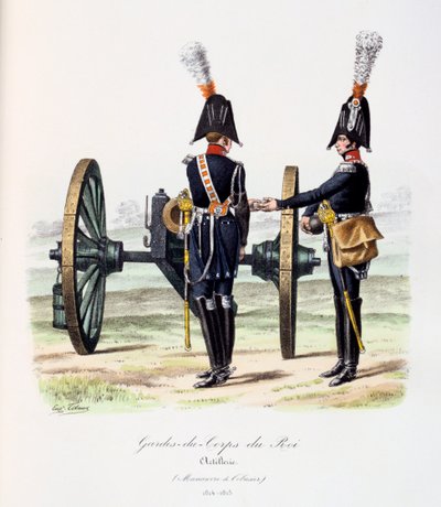 Ochroniarze króla, artyleria, 1814-15 autorstwa Eugene Titeux