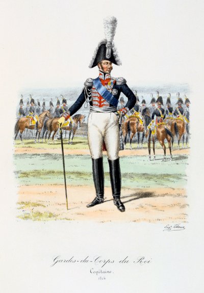 Ochroniarze króla, kapitan, 1814 autorstwa Eugene Titeux