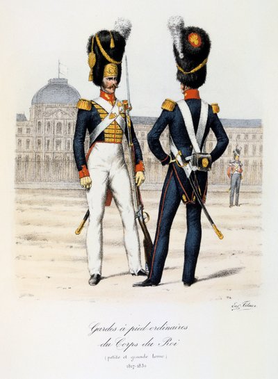 Zwykłe straże piechoty Korpusu Królewskiego, małe i pełne, 1817-30 autorstwa Eugene Titeux