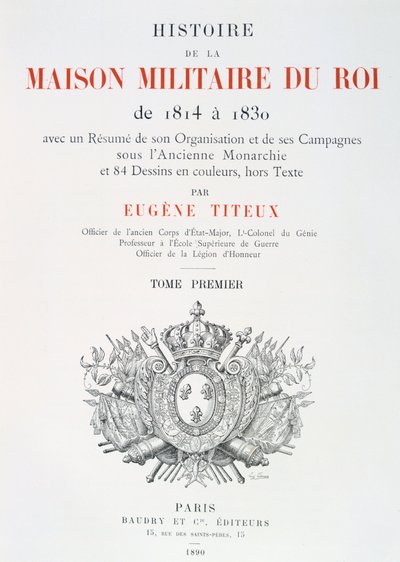 Strona tytułowa, 1814-1830 autorstwa Eugene Titeux