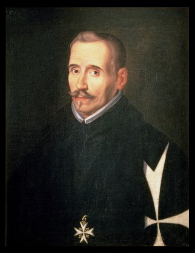 506 131-0795275/1 Portret Lope Felix de Vega Carpio (1562-1635) ok. 1630 (olej na płótnie) autorstwa Eugenio (attr. to) Caxes