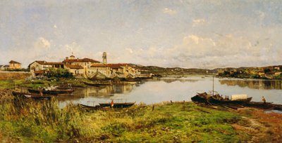 Widok Sesto Circalende, ok.1885 (olej na płótnie) autorstwa Eugenio Gignous