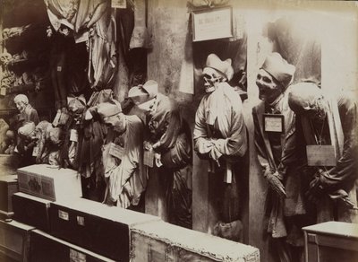 Katakumby, Klasztor Kapucynów, Palermo, ca. 1895. autorstwa Eugenio Interguglielmi