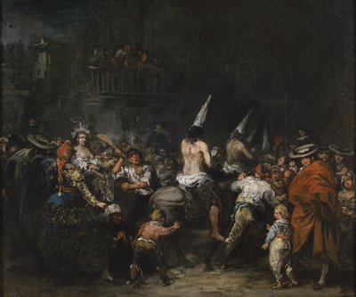 Skazany przez inkwizycję, druga połowa XIX wieku. autorstwa Eugenio Lucas Velázquez