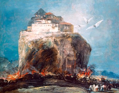Miasto na Skale, c1878-1918 autorstwa Eugenio Lucas Villamil
