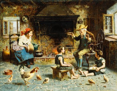 Wizyta Dziadka autorstwa Eugenio Zampighi