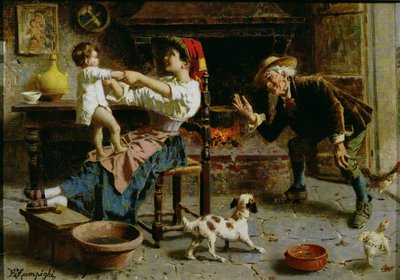 Matka i dziecko autorstwa Eugenio Zampighi