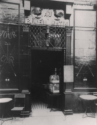 Au Réveil Matin, rue Amelot, 11. dzielnica, Paryż autorstwa Eugène Atget