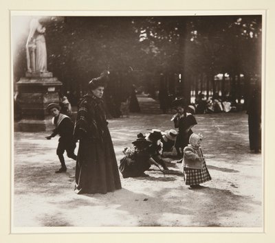Dzieci - Ogród Luksemburski autorstwa Eugène Atget