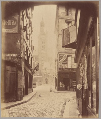 Saint-Étienne-du-Mont, rue de la Montagne Sainte-Geneviève autorstwa Eugène Atget