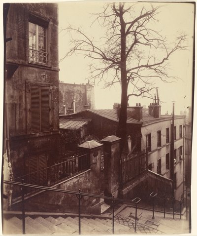 Klatka schodowa, Montmartre autorstwa Eugène Atget