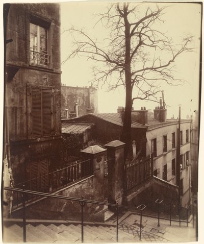 Klatka schodowa, Montmartre, 1921. autorstwa Eugène Atget