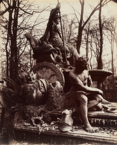 Wersal, fontanna triumfującej Francji autorstwa Eugène Atget