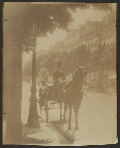 [Oczekujący wózek] autorstwa Eugène Atget