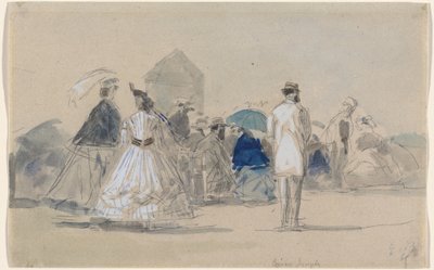 Krynoliny na plaży autorstwa Eugène Boudin