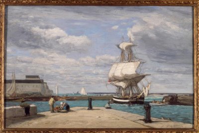 Honfleur, port autorstwa Eugene Louis Boudin