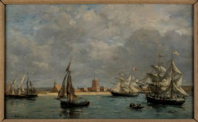 Port w Camaret autorstwa Eugene Louis Boudin