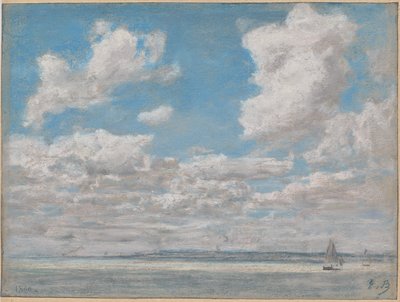 Pejzaż morski z otwartym niebem autorstwa Eugène Boudin