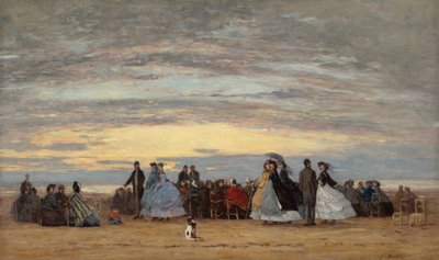 Plaża w Villerville autorstwa Eugène Boudin