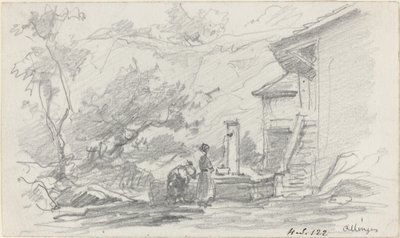 Kobiety przy studni, Allinges autorstwa Eugène Boudin