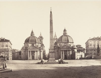 Piazza del Popolo, 1848-52. autorstwa Eugène Constant
