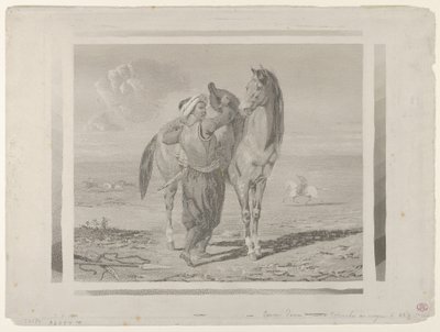 Turek siodłający konia, 1824., 1824. autorstwa Eugène Delacroix