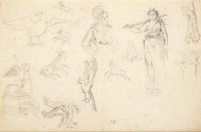 Badania na zwierzętach i figurach autorstwa Eugène Delacroix
