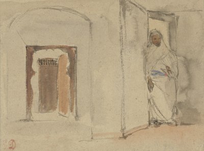 Arab przed swoim domem autorstwa Eugène Delacroix