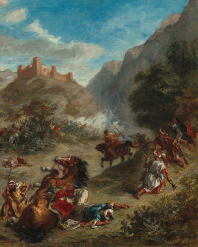 Arabowie potyczki w górach, 1863. autorstwa Eugène Delacroix