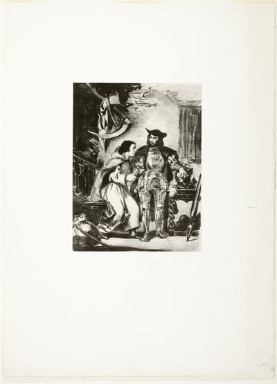 Brat Martin trzymający żelazną rękę Goetza autorstwa Eugène Delacroix