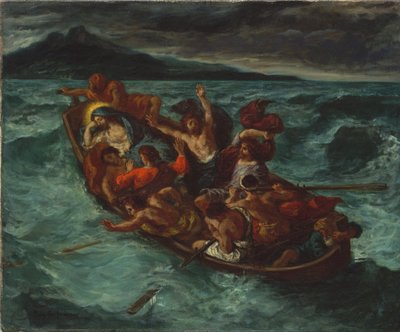 Chrystus śpiący podczas burzy autorstwa Eugène Delacroix