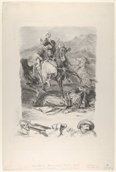 Walka Giaoura i Paszy, 1827., 1827. autorstwa Eugène Delacroix