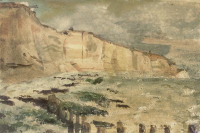 Kredowe klify w Dieppe Widoki w Dieppe i okolicach z lat 1852-1855 (tytuł serii) autorstwa Eugène Delacroix