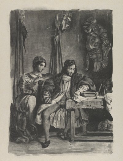 Goetz von Berlichingen pisze swoje wspomnienia, 1836-43., 1836-43. autorstwa Eugène Delacroix