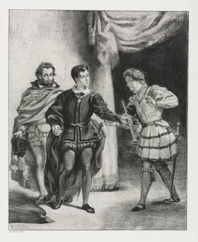 Hamlet: Hamlet i Guildenstern autorstwa Eugène Delacroix