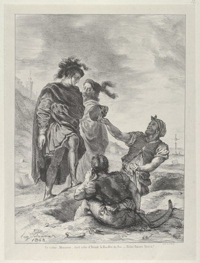 Hamlet i Horatio przed Grabarzami, 1843., 1843. autorstwa Eugène Delacroix