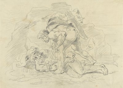 Herkules urzeka Nereusa autorstwa Eugène Delacroix