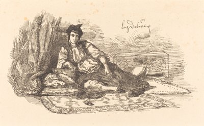 Żydówka z Algieru (Żydówka z Algieru i ulica w Algierze) autorstwa Eugène Delacroix