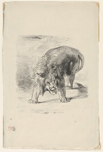 Lew stojący, 1833., 1833. autorstwa Eugène Delacroix