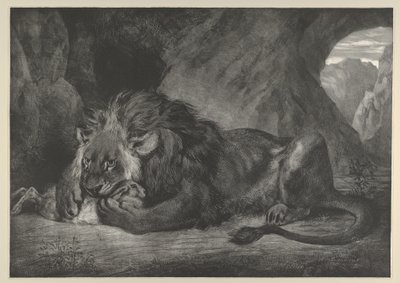 Lew gór Atlas, 1829-30., 1829-30. autorstwa Eugène Delacroix