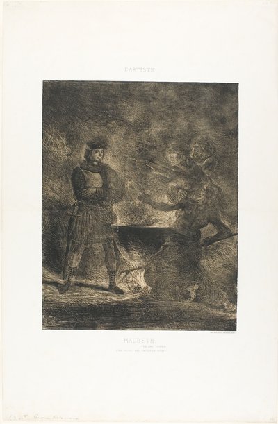 Makbet i czarownice autorstwa Eugène Delacroix