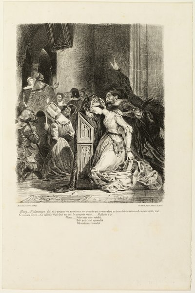Małgorzata w kościele, z Fausta autorstwa Eugène Delacroix