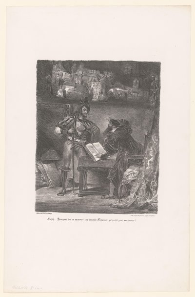 Mephisto verschijnt aan Faust Meph: Po co to całe zamieszanie? (...) (tytuł na obiekcie) Faust (tytuł serii) Faust, tragedia p. de Goethego (tytuł serialu) autorstwa Eugène Delacroix
